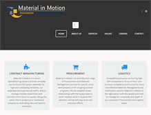 Tablet Screenshot of materialinmotion.com